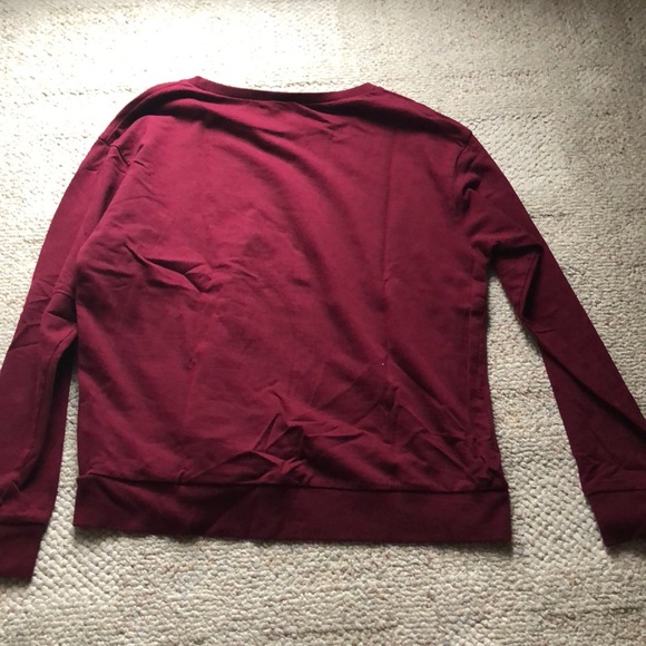 H&M Maroon ‘New York’ Long Sleeve Top - Picture 2 of 3